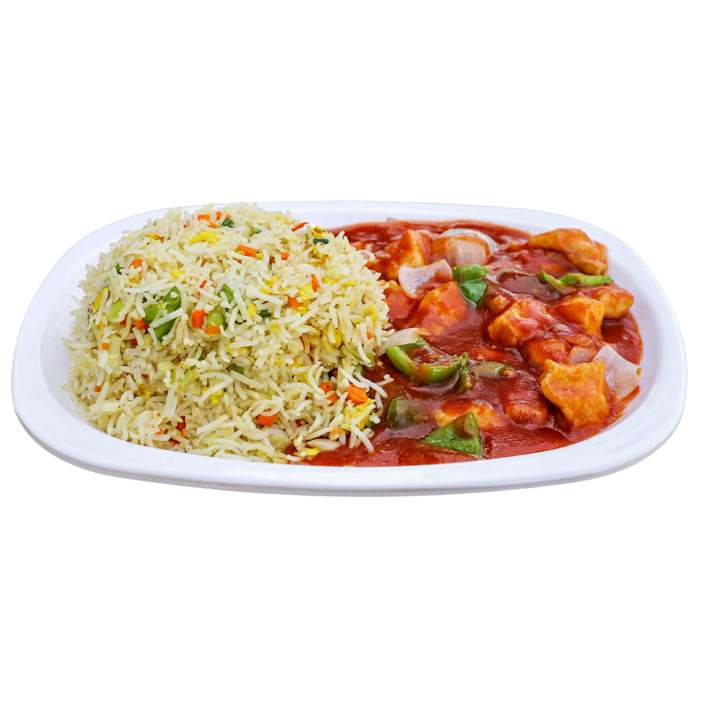 Chicken Shashlik with Egg Fried Rice
